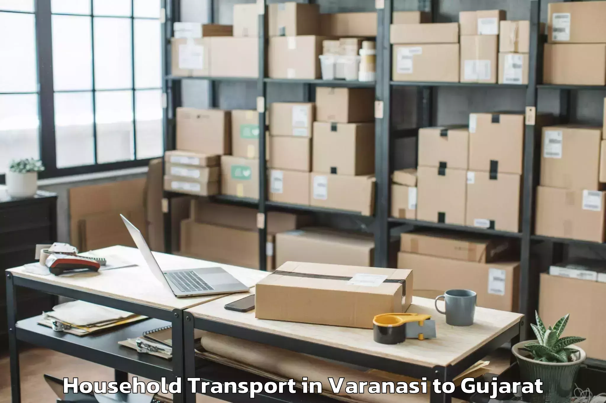 Easy Varanasi to Bhiloda Household Transport Booking